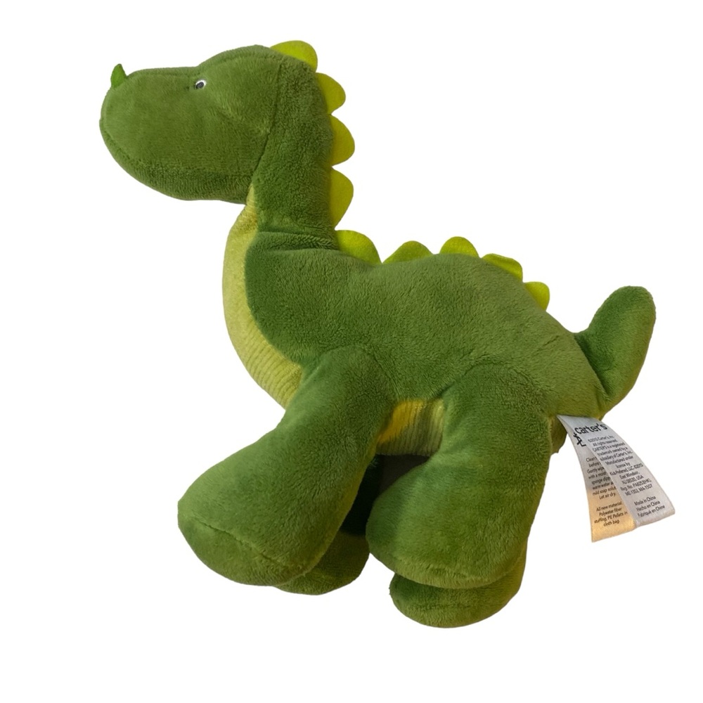 Carters Green Plush Dinosaur Dino Dragon Stuffed Animal Baby Toy Lovey 15091